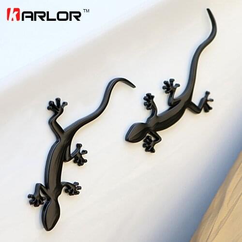 Gecko Zinc Alloy Chrome 3D Metal Car Emblem Badge Stickers Decal Motorcycle Automobiles Decoration On Car Styling Accessories