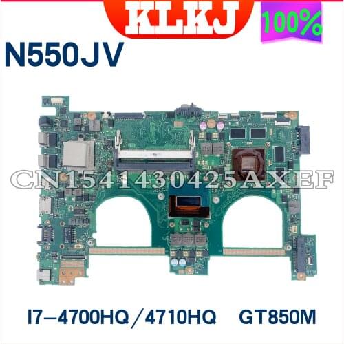 KLKJ N550JV Laptop Motherboard For ASUS VivoBook N550JX N550JK N550J G550JX G550J Original Mainboard I7-4720HQ GTX950M-4GB
