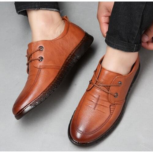 Men Leather Shoes Comfortable Breathable Men Business Formal Shoes
