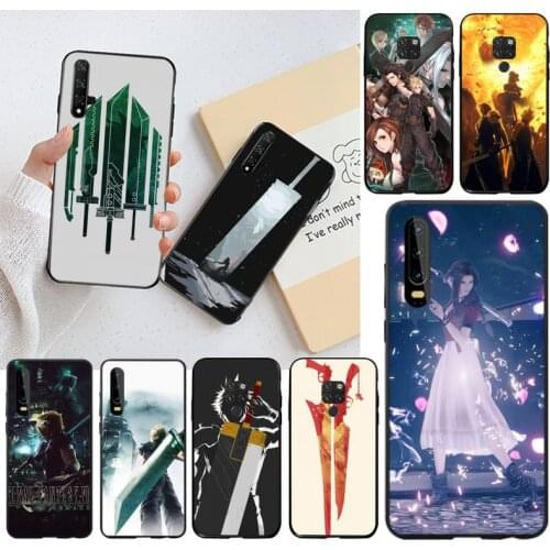Final Fantasy Soft Silicone Black Phone Case for Huawei P40 P30 P20 lite Pro Mate 20 Pro P Smart 2019 prime