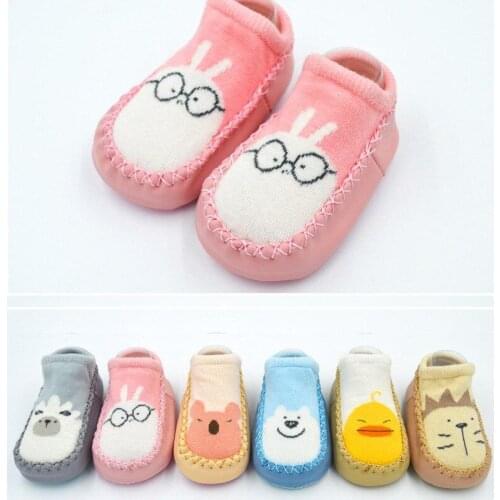 Children Cartoon Baby Foot Socks Toddler Shoes Boys Girls Non-Slip Soft Comfortable Bottom Floor Socks Frist Walker Shoes Socks