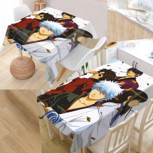 New Arrival Custom Gintama Table Cloth Waterproof Oxford Fabric Rectangular Tablecloth Home Party Tablecloth