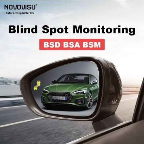 NOVOVISU Car BSD System BSA BSM Blind Spot Detection Driving Warning Safety Radar Alert Mirror For Audi A5 8W6 2016 2017 2018 20