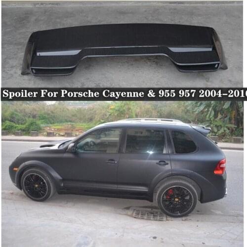 High quality Carbon Fiber Car Rear Trunk Lip Spoiler Wing Fits For Porsche Cayenne & 955 957 GTS-Style 2004-2010