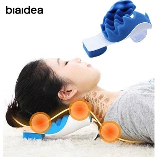Travel Neck Pillow Theraputic Support Tension Reliever Shoulder Relaxer Massager Pain Soft Sponge Releases Muscle Bed for Spine