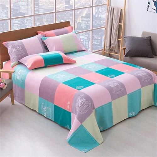 Sheet + pillowcase) 3-piece set of bed linen, household sanding, household single-piece bed linen