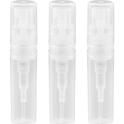 200Pcs/Lot 2ML Transparent Plastic Spray Bottle Small Cosmetic Packing Atomizer Perfume Bottles Atomizing Spray Liquid Container