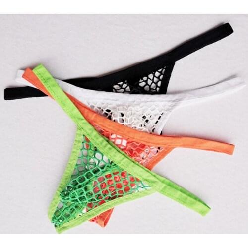 Sexy Underwear Thong See Through Mesh Mens Underwear Mens Sexy Underpants Lingerie men Thongs and G strings tanga Hombre HT016