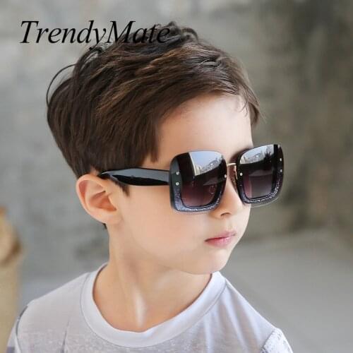 2018 New Cat Eye Luxury Boys Girls Kids Sunglasses Brand Designer Cat Eye Children Sun Glasses Oculos De Sol Gafas 1210T