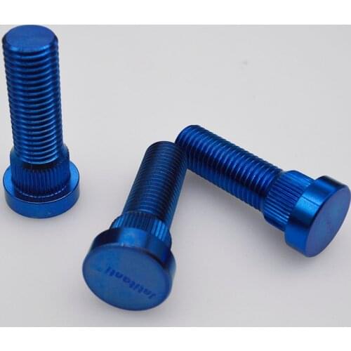 High performance blue color Gr.5 titanium lug studs M12*1.5*45