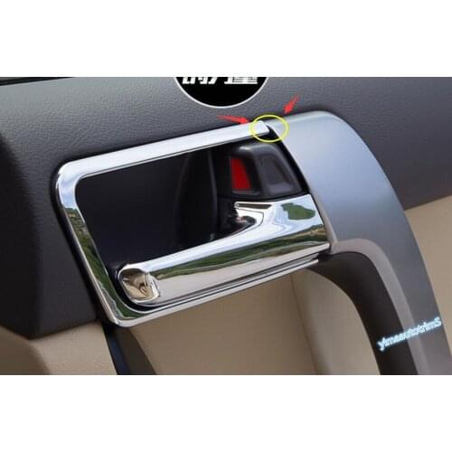 Yimaautotrims Accessories For Toyota Land Cruiser Prado FJ150 2014 - 2020 Chrome Inner Door Handle Knob Bowl Frame Cover Trim