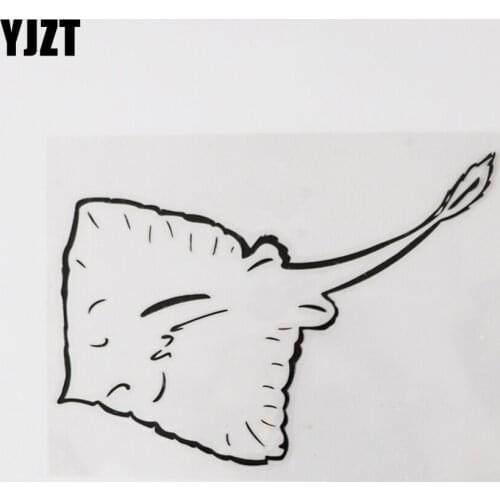 YJZT 14.3CM×9.1CM Ocean Fish Animal Motorcycle Car Stickers Decal Vinyl Black/Silver 13D-0927