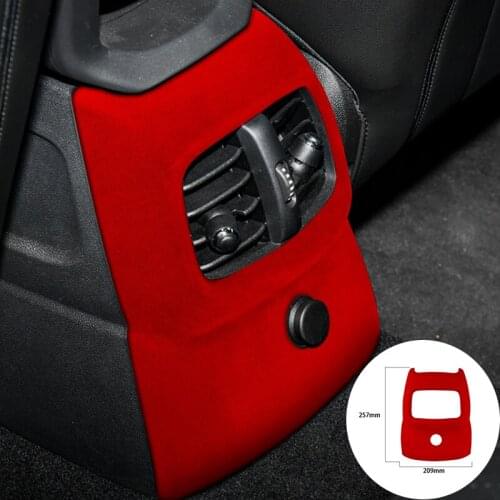 For BMW F60 2018-2020 Alcantara Suede Wrap Car Back Air Vent Conditioning Outlet Panel Trim Stickers Cover Mouldings Styling