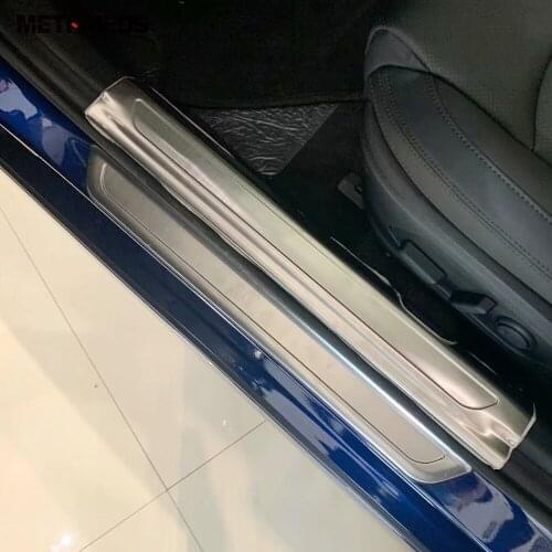 For Kia Optima 2021 2022 Interior+Exterior Door Sill Strip Scuff Guard Plate Protect Sticker Stainless Accessories Car Styling