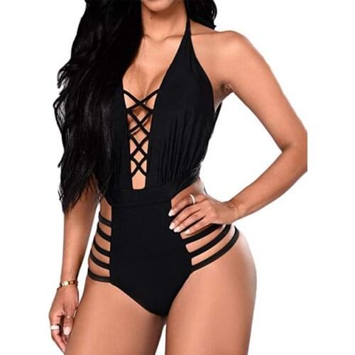 Women One Piece Push Up Bikini Bandage Monokini Swimsuit Swimwear Bathing Suit