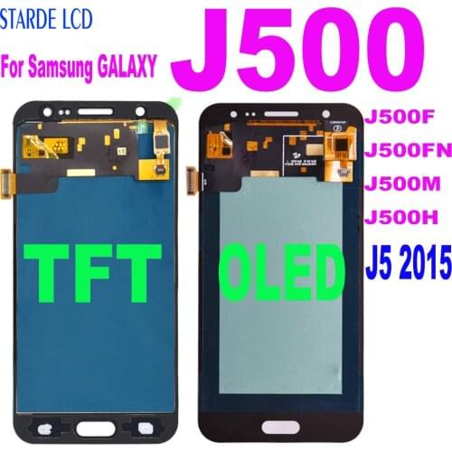 Amoled TFT For Samsung Galaxy J5 J500 LCD Display Touch Screen Digitizer Assembly J500F J500FN J500M J500H 2015 LCD Replacement