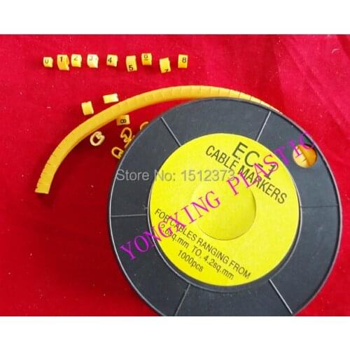 10roll/lot EC-1 2.5MM2 0-9 number each number 1 roll 1000pcs/roll