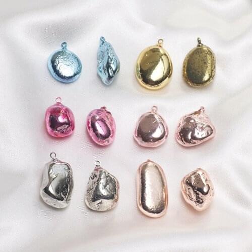 4pcs Fashion Earring For Women Female Glossy multicolor design beads irregular pendant diy jewelry necklace accessories material