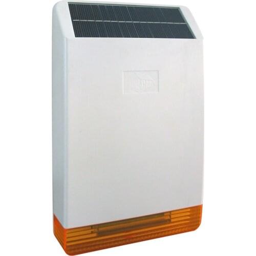 433MHZ 868MHZ MD-326R solar power outdoor flash siren 100dB strobe siren solar wireless siren work with Focus MeiAn alarm panel