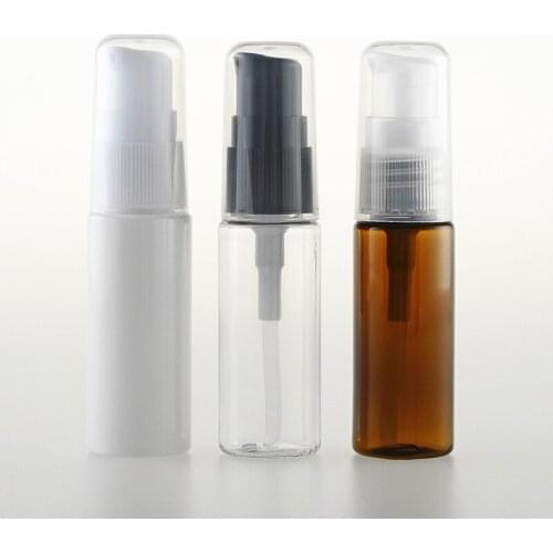 50pcs 20ml Small Bottle Mini Size Portable for Travel Refillable Plastic Empty Cosmetic Containers for Skin Care Pump Bottles