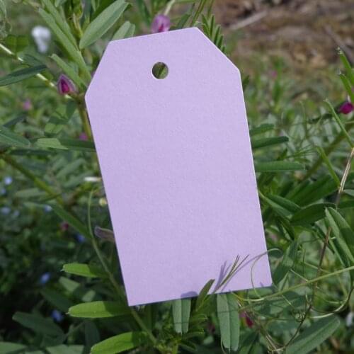 50pcs Light Purple DIY Paper Gift Tag Party Wedding Message Gift Hang Tag Christmas Craft Cards Label Hemp String Included
