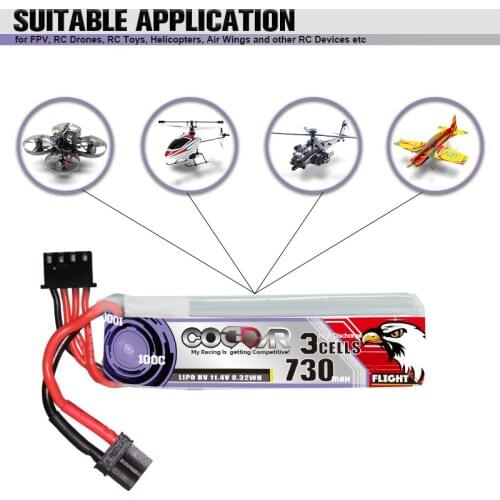 2PCS CODDAR 3S 730mAh 11.4V 100C HV Lipo Battery with XT30 Plug For Beta 85X Beta95X Racing BetaFPV Drone Parts