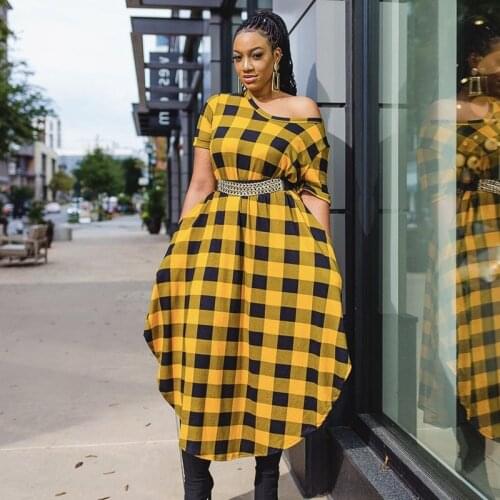 Модные платья в клетку Alice Mishaga China At AliExpress