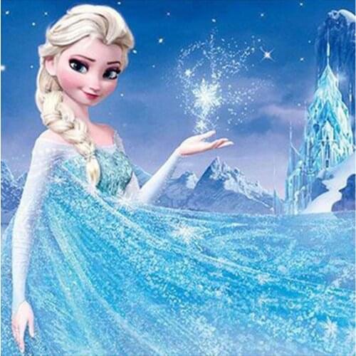 Disney Diamond Embroidery 5D Frozen Snow Queen Anna Diamond Painting Diamond Mosaic Cartoon Princess Full Rhinestone Decorations