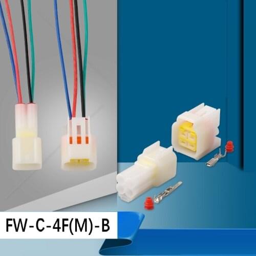 FW-C-4F(M)-B Freeshipping 200sets DJ7041Y-2.3-11/21 4Pin AMP Car Electrical Wire Connectors for VW,BMW,Audi,Toyota,NISSAN