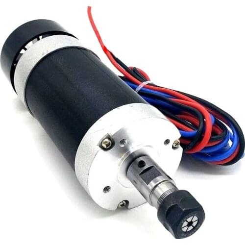 ER11 500W Brushless Spindle Motor 0.6N.M 12000rpm DC48V High-Speed Air-Cooled Brushless Spindle Motor