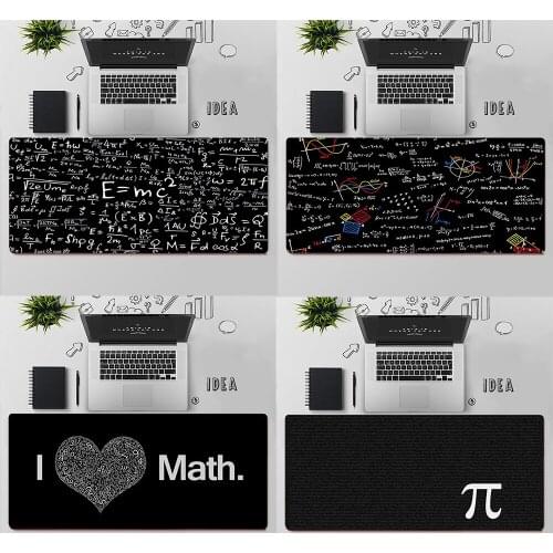 Gaming Mouse Pad Large Mouse Pad PC Gamer Computer Mouse Mat Geometric Math Formula Big Mousepad Keyboard Desk Mat XXL Mause Pad