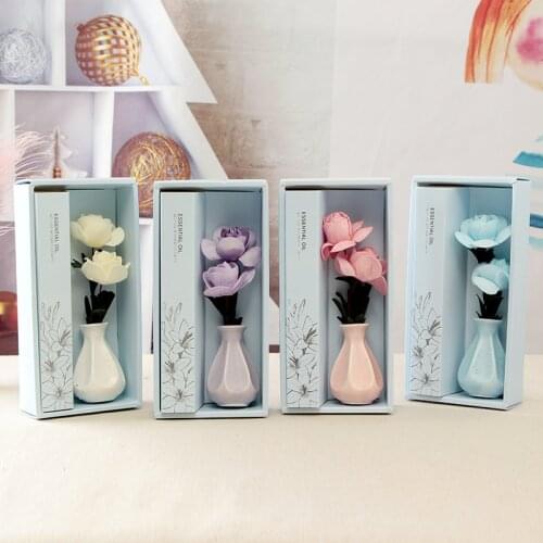 1pcs 50ml Ceramic Reed Diffuser Perfume Essential Oil Home Bath Room Decoration for Aromatherapy Humidifier Spa Bathroom Perfume