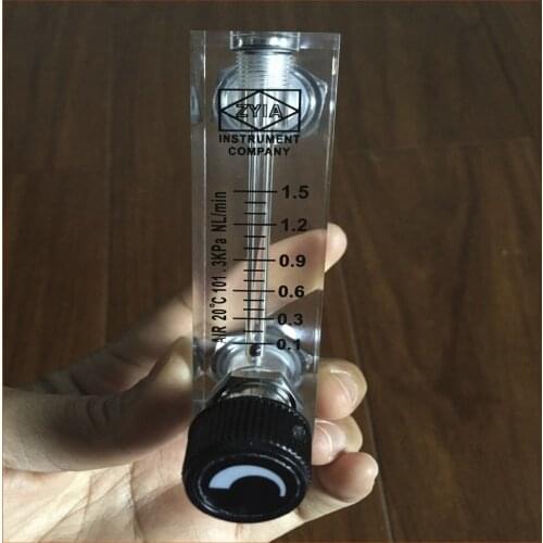 LZT-6T 0.1-1.5 LPM Square Panel Type Gas Flowmeter Air Flow Meter rotameter LZT6T Tools Flow Measuring