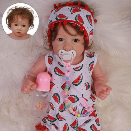 Lovely Bebe Reborn Baby Dolls Full Vinyl Body So Truly Like Alive Doll In Brazil Toddler bebe Toy Birthday Gifts