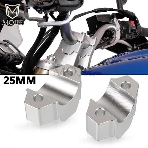 Motorcycle Handlebar Riser Bars Mount Clamp Adapter Handle Bar 25mm Riser Kit FOR YAMAHA XT1200Z XT1200ZE SUPER TENERE 2014-2021