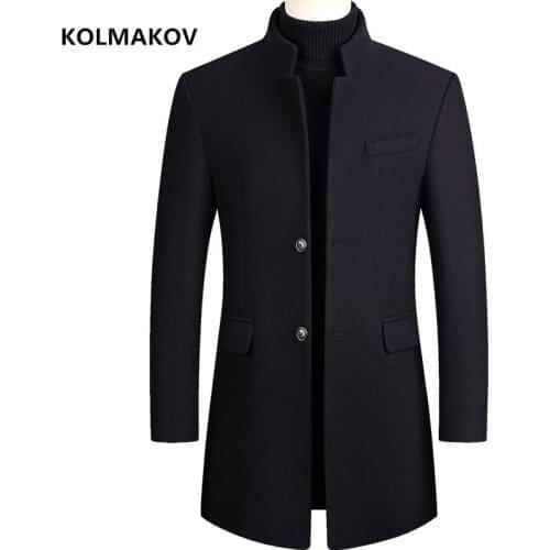 2021 new arrival thicked Windbreaker mens wool jackets ,mens winter warm coat,Fashion trench coat men size M-4XL