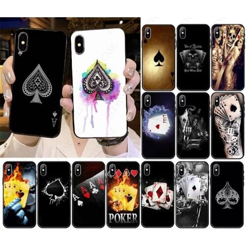 Ace family poker King queen Soft Phone Cover For iphone xr 11 12pro max 5s 6splus 7 8plus SE 12mini x xs max case Cellphones