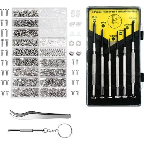 Eyeglass Repair Kit Sunglasses Repair Kit With Nose Pads Screws Screwdriver Tweezers For Watch Clock Spectacle Repair