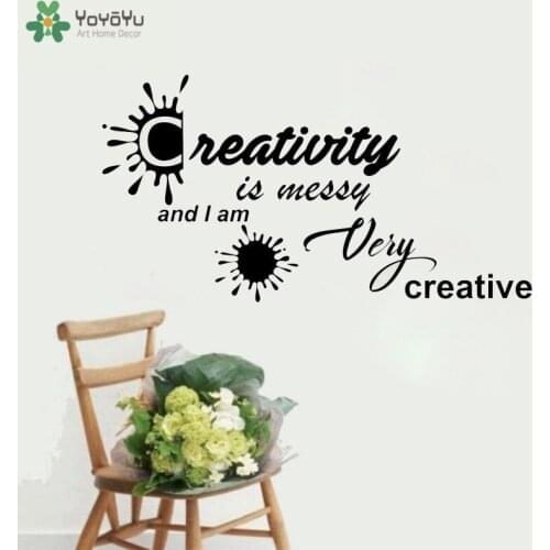 YOYOYU Wall Decal I Am Very Creative Vinyl Wall Sticker Wall Mural For Kids Room Living Room Home Art Decoration QQ77