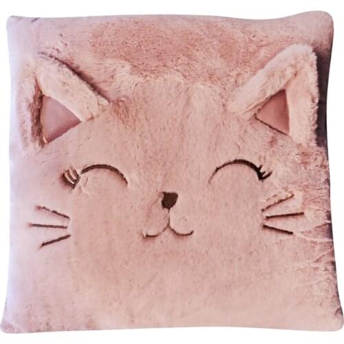 Plush Cat Pillow Pink (35 Cm) Toy Plush Gift Items Cute Soft Rhat Animals Sleeping Pillows