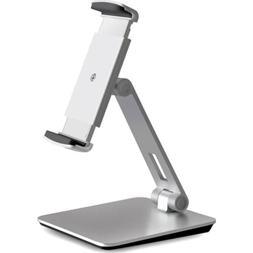 SOONHUA 360 Degree Rotatable Mobile Lazy Bracket 2 Clamp Flexible Tablet Phone Stand Aluminium Alloy Desk Mount Stand Holder