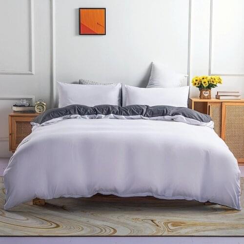 New Pure Color Double Bed Quilt Cover 230X260 Large King Single Bed Cover and Pillowcase Decoration, Suitable for Hotel Bedrooms