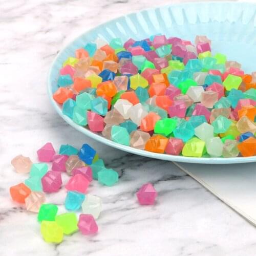 Resin Luminous Cobblestone Artificial Garden GravelG Luminous Stone Potted Fish Tank Decoration Gift Walkway Garden Decor