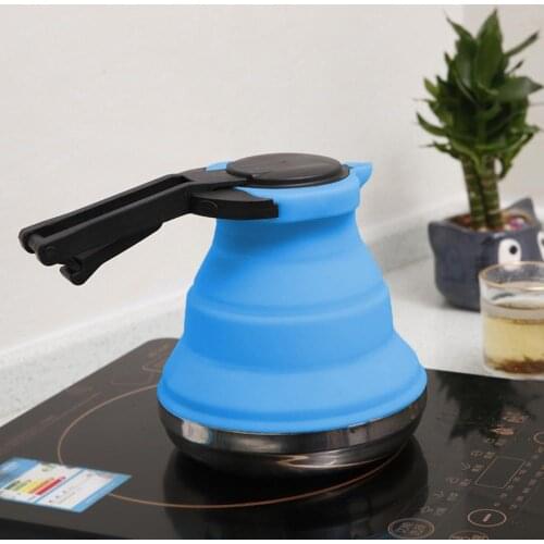 Portable Folding Silicone Water Kettle Outdoor Camping Travelling Kitchen Tools