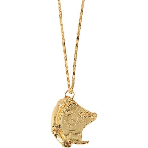 European and American Non-Mainstream Coin Style Relief Portrait Necklace Female Half Gold Coin Chain Necklace