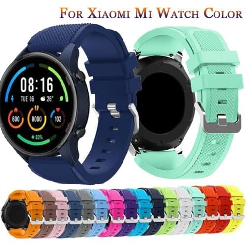WatchBand 22MM Strap For Xiaomi Mi Watch Color Soft Silicone SmartWatch Wriststrap Bracelet Accessories For Amazfit GTR 2e belt