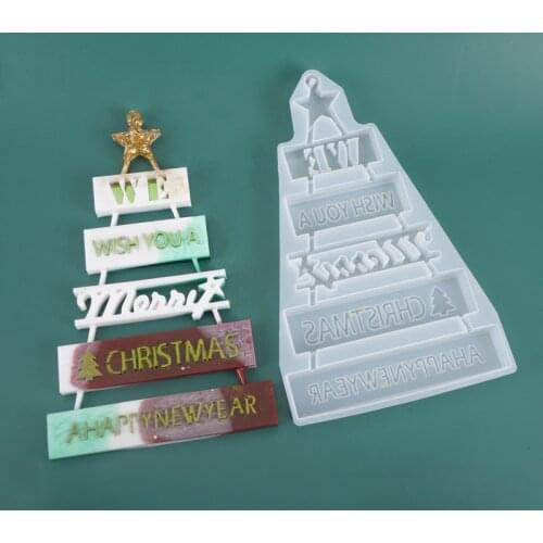 Christmas Decoration Silicone Mold DIY Crystal Epoxy Mould Ornaments Handcraft Soap Making Resin Mold For Soap Candle Creative