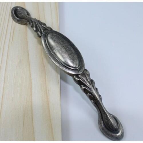 128mm vintage distress silver furniture handle antique silver kitchen cabinet drawer dresser cupboard wardrobe door pull knob 5"