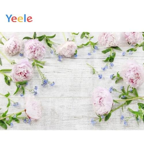 Yeele Bloom Flowers Wooden Board Food Baby Portrait Party Cloth Photographic Backgrounds Photography Backdrops For Photo Studio