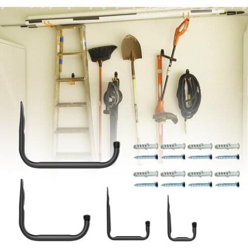 4Pcs Bike Hanger Sturdy Wall Mount High Stability Solid Anti-slip Organizer Hook Hanger For Ladders Garden Tool Accessories